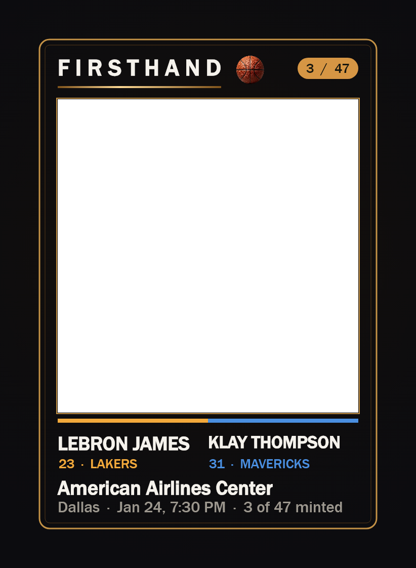 The card draws itself around the photo